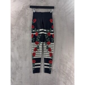 Ultracor La Vie En Rose Leggings Womens Size Small Multicolor Floral Performance